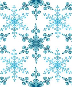 Blue Colored Snowflakes